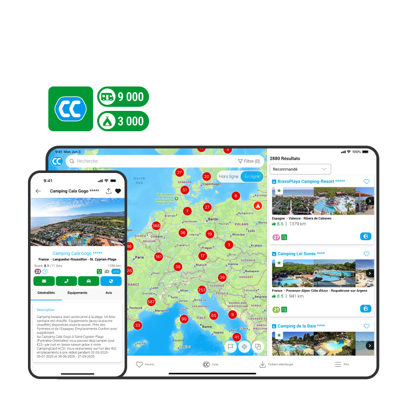 L'appli CampingCard ACSI 2025