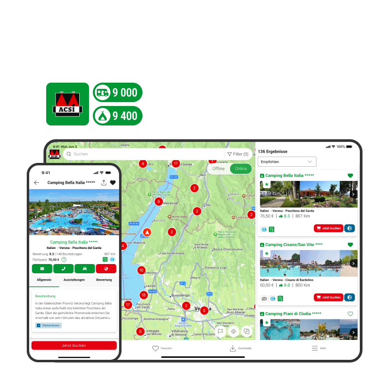 ACSI Camping Europa-App