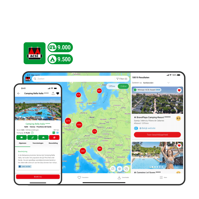 ACSI Campsite Europe app